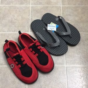 🧩OSU Water Shoes Sz 11-12 w/Flip Flops Sz 12-13🧩